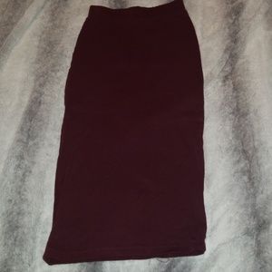 H&M high waist burgandy skirt